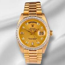 Relógio masculino Rolex DAY-DATE President 36 mm ouro amarelo 18K diamante 2,0 quilates ref 18038 comprar usado  Enviando para Brazil
