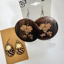 Lot wood earrings for sale  Fort Bragg