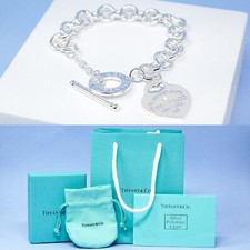 Pulseira Tiffany & Co. tom prata etiqueta coração alternar frete rápido e grátis comprar usado  Enviando para Brazil