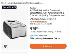 Cuisinart ice 100 for sale  Fort Lauderdale