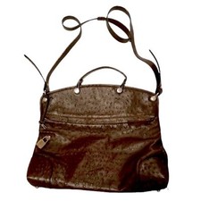 Furla chocolate ostrich for sale  Muscle Shoals