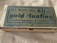 Kit de folhas de ouro vintage do Velho Mundo caixa original com páginas e frascos de folhas de ouro, usado comprar usado  Enviando para Brazil