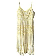 Vestido maxi Lilly Pulitzer Kyla tamanho 16 St. Tropez amarelo Garden Gate ilhó comprar usado  Enviando para Brazil