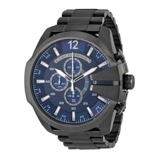 Relógio masculino Diesel Mega Chief cronógrafo mostrador azul DZ4329 comprar usado  Enviando para Brazil