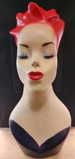Busto manequim chapéu joia cabeça vermelha feminina vintage Lady Lulu comprar usado  Enviando para Brazil