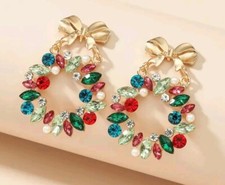 Christmas earrings wreath for sale  Sulphur Springs