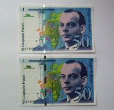 Lot billets francs d'occasion  Saint-Maixent-l'École