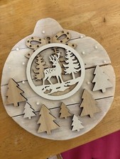 Wooden reindeer christmas for sale  HUDDERSFIELD