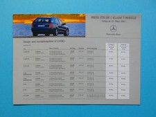 Prospekt preisliste mercedes gebraucht kaufen  Augsburg