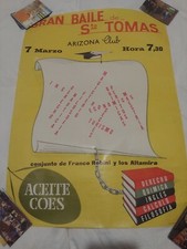 CARTEL BILBAO 1967: ARIZONA CLUB. BAILE DE SANTO TOMAS  comprar usado  Enviando para Brazil