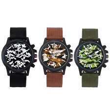 Relógio de pulso masculino militar exército camuflagem data mostrador pulseira de náilon quartzo esportes, usado comprar usado  Enviando para Brazil