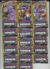 Usado, Pokemon Sun and Moon Unified Minds 3 Card Booster Pack Lote Selado de 18 comprar usado  Enviando para Brazil