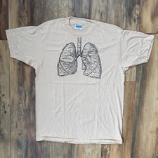 Camisa ponto único vintage 1978 pulmão humano Leslie Arwin anatomia GG comprar usado Camisa ponto único vintage 1978 pulmão humano Leslie Arwin anatomia GG comprar usado  Enviando para Brazil