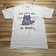 Camisa quadrinhos vintage anos 90 30 Isn’t Old… It’s Pathetic Cat desenho animado tamanho médio comprar usado  Enviando para Brazil