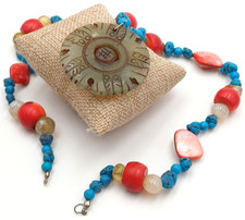 Collana etnica multicolore usato  Caravaggio