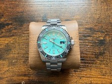 Relógio mod sob medida alimentado por Seiko NH35 movimento automático vidro de safira , usado comprar usado  Enviando para Brazil