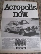 PNEUS FORD ESCORT RS PIRELLI ARI VATANEN DAVID RICHARDS 1981 ANÚNCIO ARQUIVO A4 15 comprar usado  Enviando para Brazil