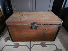 Antique wooden trunk for sale  WOKING