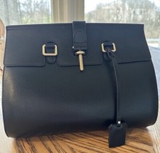 Structured black leather for sale  Harrisburg
