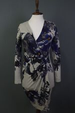 Vestido Bodycon A-Line Desigual azul e cinza floral gola V novo com etiquetas tamanho P comprar usado  Enviando para Brazil