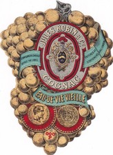Ancienne étiquette cognac d'occasion  Bordeaux-