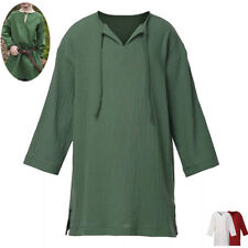 Camisa medieval para meninos túnica viking LARP tops fantasia renascentista Halloween comprar usado  Enviando para Brazil