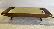 "Bandeja de calentamiento tricolator vintage HT610 marco de nogal rectangular dorado funciona 15x6,5""" segunda mano  Embacar hacia Mexico