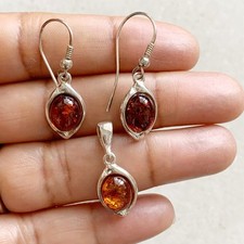Silver amber drop for sale  LONDON