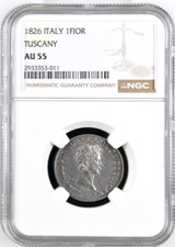 Usado, 1826 Estados italianos Toscana Fiorino, NGC AU-55, KM-C-72, Itália comprar usado  Enviando para Brazil