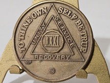 Moeda medalhão medalhão recuperação alcoólica 31 anos AA anônimo comprar usado  Enviando para Brazil