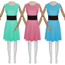 Cosplay The Powerpuff Girls Blossom Bubbles Saias Vestido Fantasia Buttercup Ternos, usado comprar usado  Enviando para Brazil