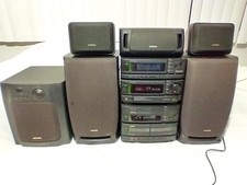 MINI SISTEMA PLAYER CASSETE AIWA RX N858U RECEPTOR/FD-N858YU COM SUBWOOFER  comprar usado  Enviando para Brazil