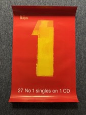RARE VINTAGE DBL SIDED 76x51cm RECORD STORE PROMO POSTER - THE BEATLES 1 (2000) comprar usado  Enviando para Brazil