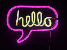 Neon sign hello for sale  Los Angeles