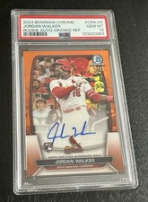 2023 Bowman Chrome Jordan Walker RC TRUE Laranja Auto/25 PSA GEM MT 10 Cardinals comprar usado  Enviando para Brazil