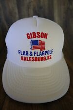 Bandeira dos EUA GIBSON VINTAGE FEITA GALESBURG KS MALHA MUITO RARA TRASEIRA SNAP BACK #13 comprar usado  Enviando para Brazil