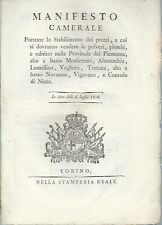 Manifesto camerale decreto usato  Italia