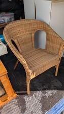 Wicker rattan armchair for sale  LONDON