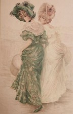 Grande lithographie élégante d'occasion  Amiens-