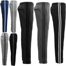 Calça de moletom masculina de lã casual esportiva atletismo com zíper bolso listrado P-6Xl comprar usado  Enviando para Brazil