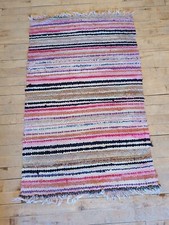 Tapete de pano antigo importado sueco feito à mão corredor (26,5 x 42") muito bonito comprar usado  Enviando para Brazil