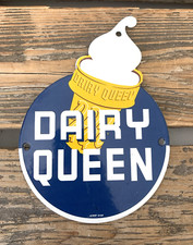 Placa de bomba pop vintage Dairy Queen sorvete porcelana gasolina óleo refrigerante comprar usado  Enviando para Brazil