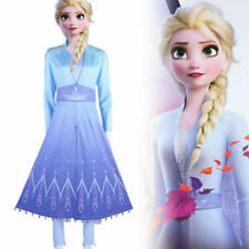 Frozen 2 Rainha Elsa Princesa Fantasia Cosplay Vestido de Neve Azul Roupas Vestido de Festa comprar usado  Enviando para Brazil