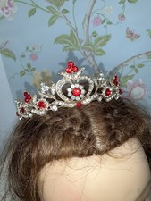 JOIAS DE OURO VERMELHO Noiva TIARA BARROCA COROA DE FORMATURA PALCO ADEREÇO CABEÇA Cabelo BANDA BNIP comprar usado  Enviando para Brazil