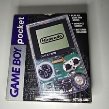 Sistema portátil Nintendo Game Boy Pocket transparente translúcido na caixa + manual comprar usado  Enviando para Brazil