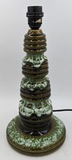 LÂMPADA DE CERÂMICA VINTAGE ALEMÃ OCIDENTAL LAVA VERDE GORDURA c1960's comprar usado  Enviando para Brazil
