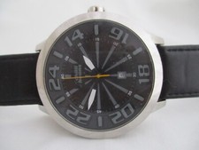 Chili Beans Men's Black Buckle Band Analog Watch Water Resistant Date Indicator comprar usado  Enviando para Brazil