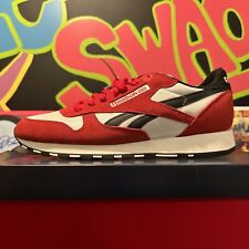 Tênis Reebok Classic CL Masculino Preto Vermelho Retrô 100075298 Couro, usado comprar usado  Enviando para Brazil