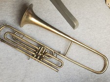 válvula antiga Bb- trombone por "Amati" VÁLVULAS FALTANDO!! PRECISA DE REPARO!, usado comprar usado  Enviando para Brazil
