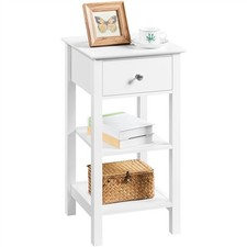 White bedside table for sale  IPSWICH